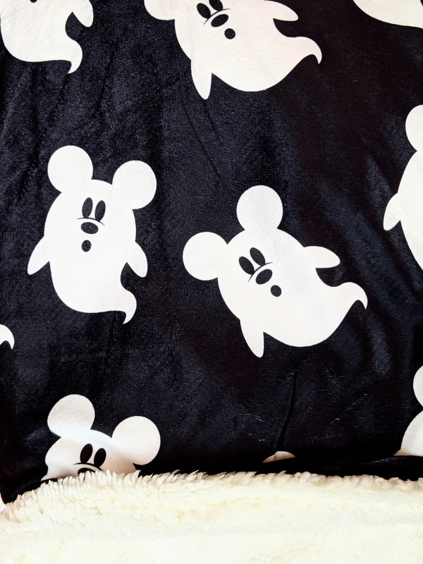Mouse Ghost Halloween Hooded Throw